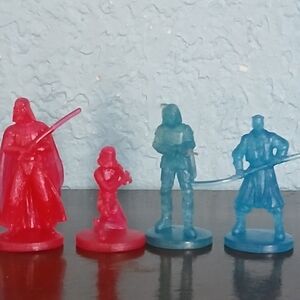 Star Wars Saga Hologram Figures Lot 4  Red/Blue